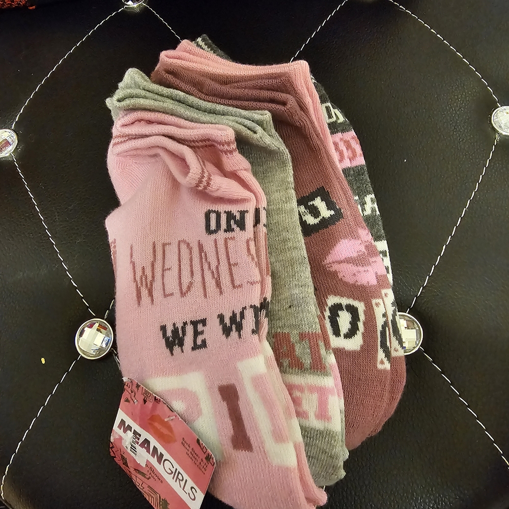 Mean Girls Pink and Gray Socks Set